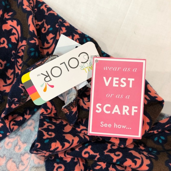 NWT All for Color Rue de Mocha cardigan scarf Sm - Picture 4 of 5